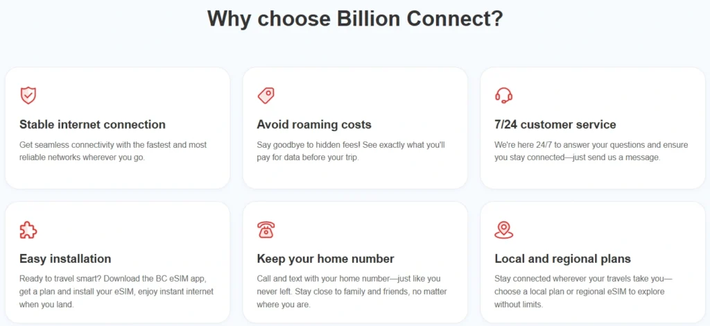 Billion Connect Benefits