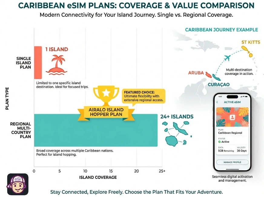 Caribbean eSIM Plans-Coverage & Value Comparison