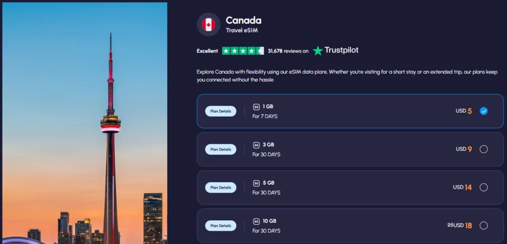 Choose Nomad eSIM Data Plan