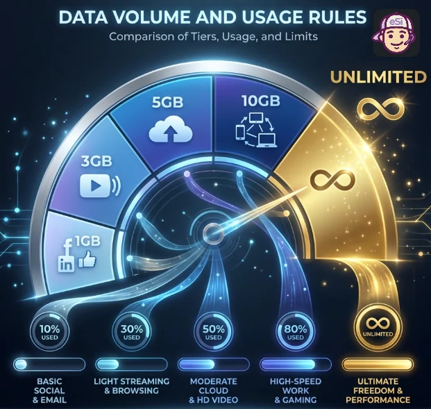Colombia eSIM-Data Volume and Usage Rules