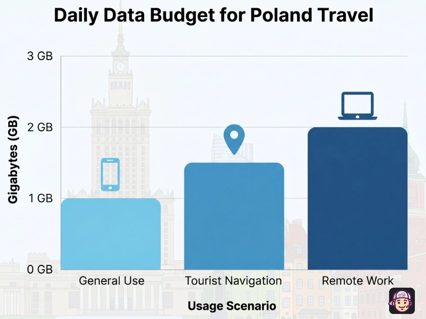 Daily Data Budget for Poland Travel