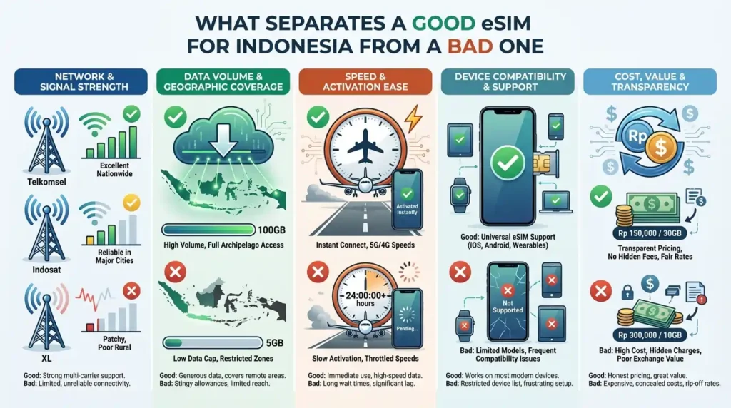 Indonesia eSIM network data speed overview
