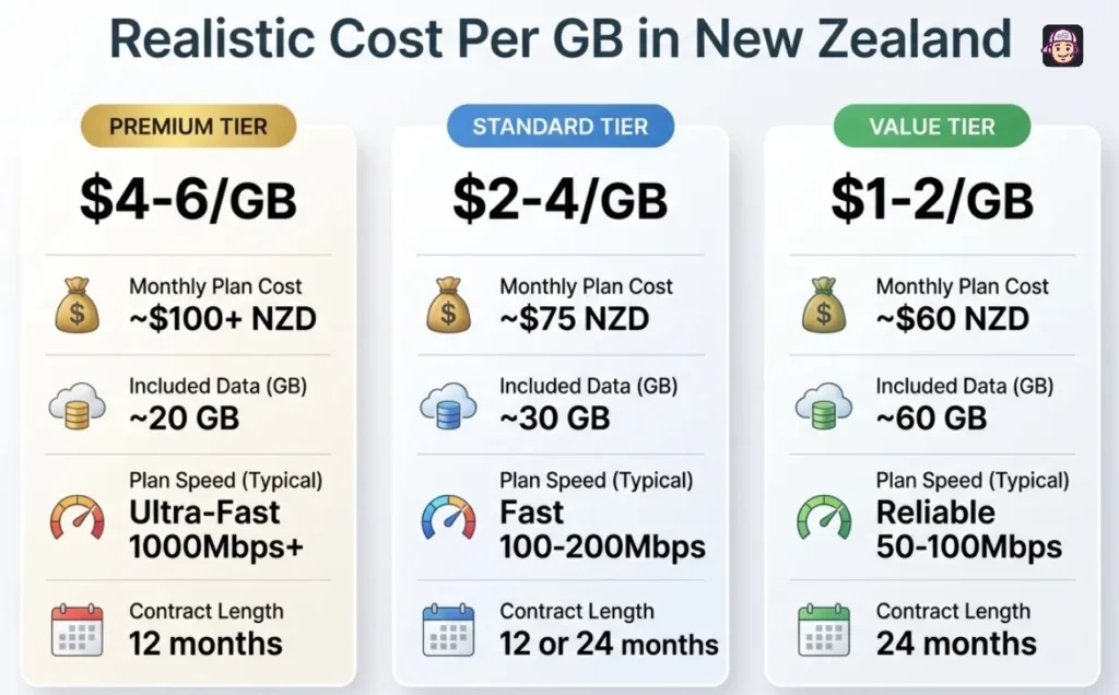 Realistic Cost Per GB in New Zealand