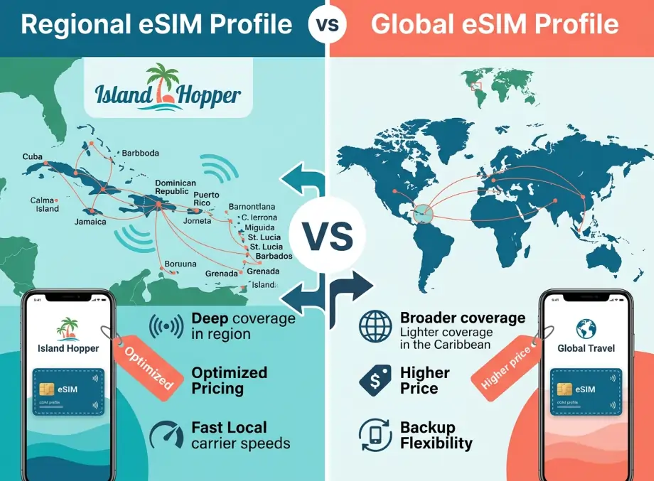 Regional eSIM VS Global eSIM Profile