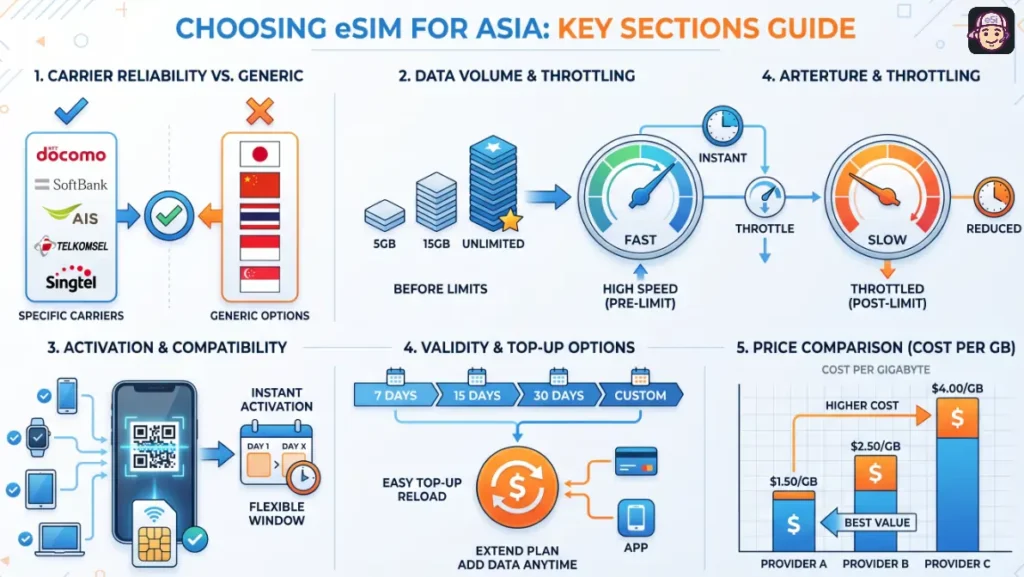Steps to Choose an eSIM for Asia