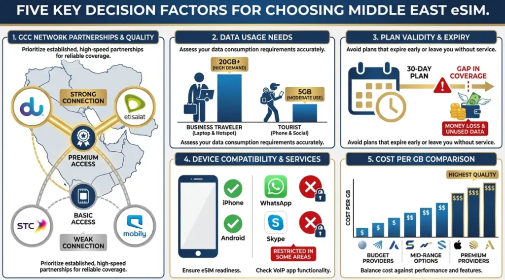 Steps to Choose an eSIM for Middle East