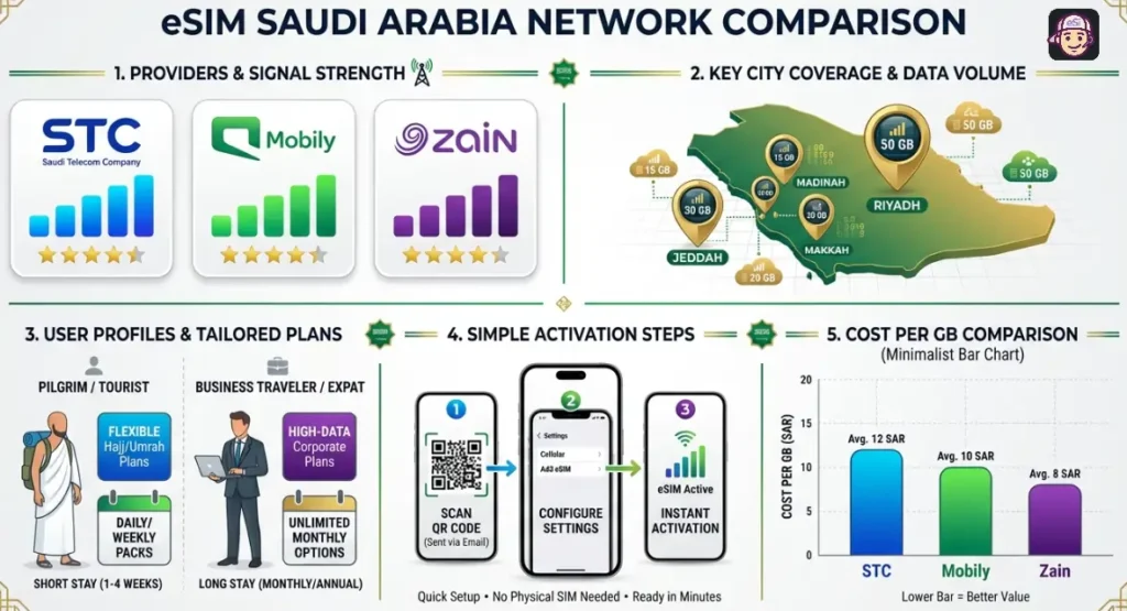 Steps to Choose eSIM for Saudi Arabia