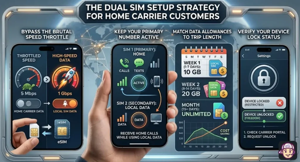 The Dual SIM Setup Strategy for Home Carrier Customers