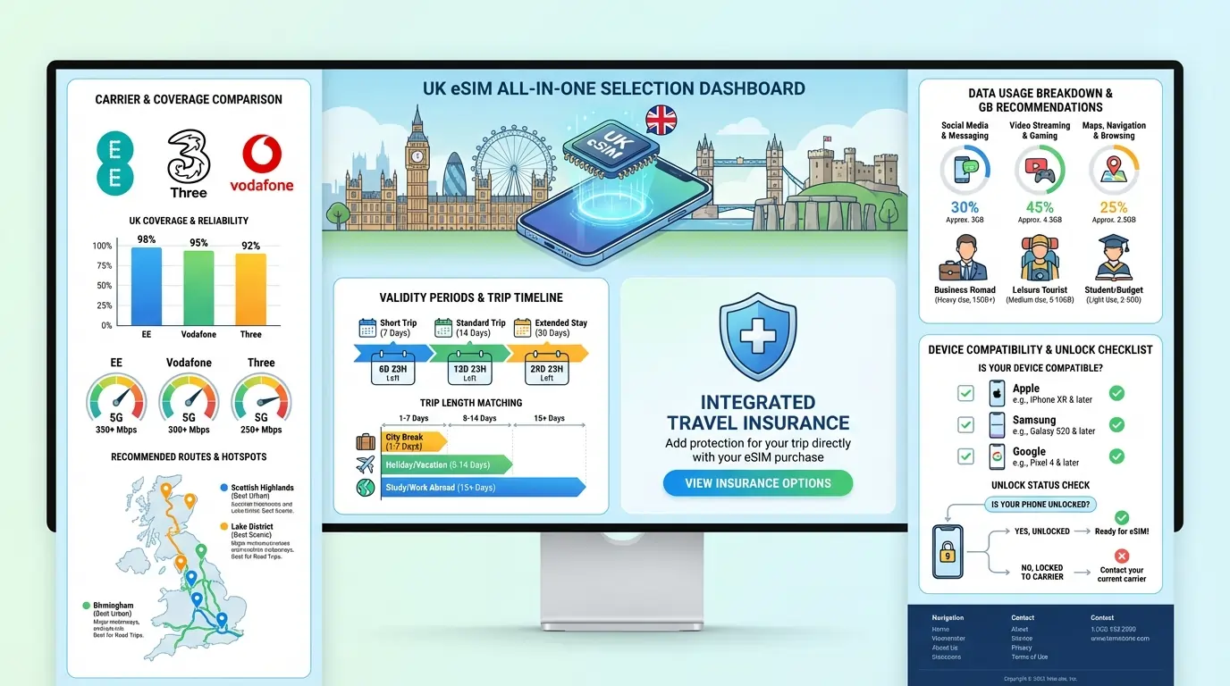 Choose the Right eSIM for UK Visits