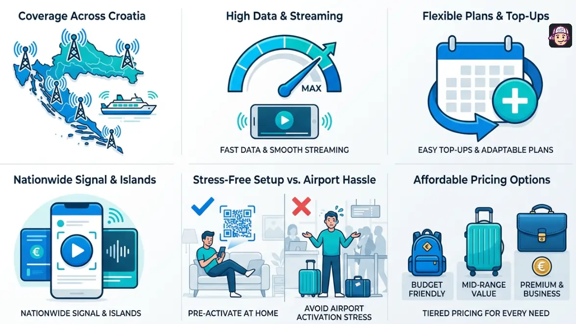 Key Points for Croatia eSIM