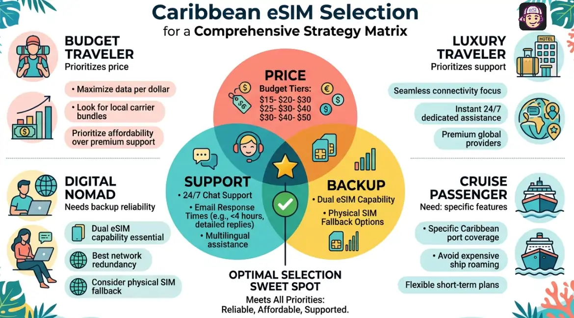 Selection of Caribbean eSIM